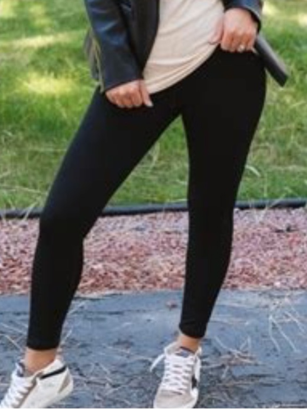 Amaryllis x Ashlee Nichols ruched waist black legging pants size XL